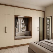 dressing dormitor cu usi batante elegant