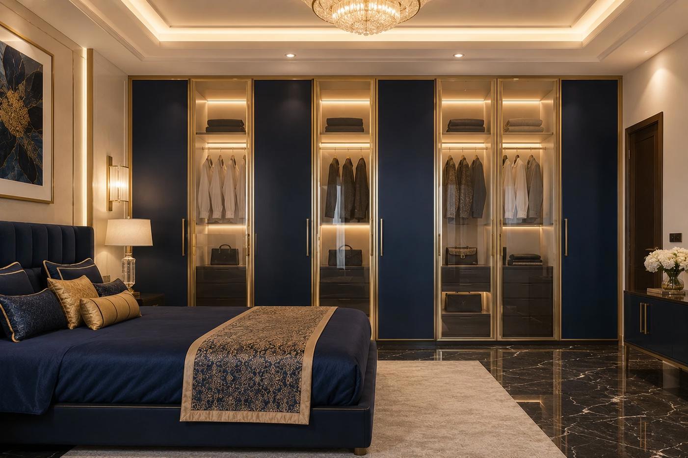 DORMITOR MODERN CU DRESSING SI PAT TAPITAT